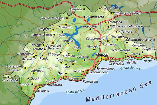 casta del sol map